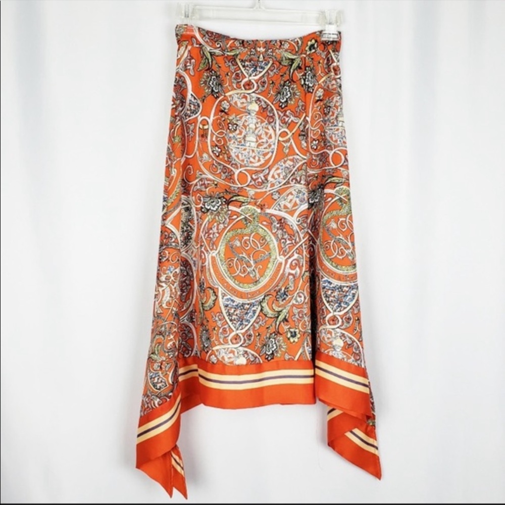 H&M women orange handkerchief skirt. Beautiful fit